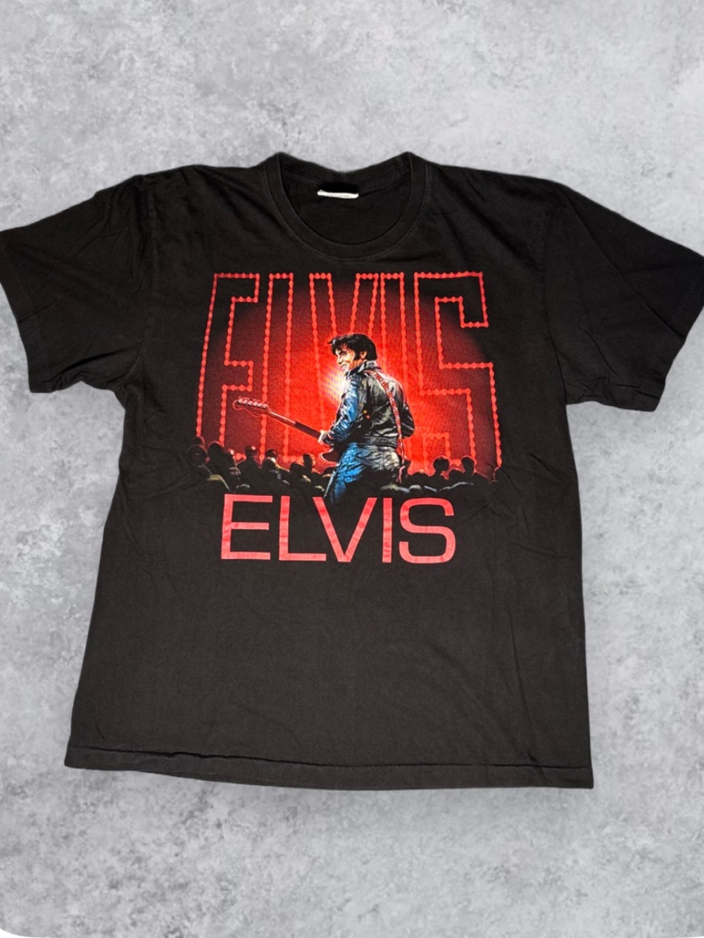 Elvis Graphic Short Sleeve Tee - Black & Red
